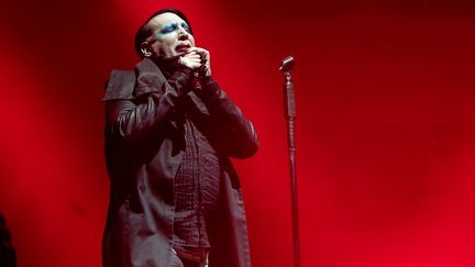 Marilyn Manson sur scène à l'Astroworld Festival, au NRG Stadium le 9 november 2019 à Houston (Texas). (SUZANNE CORDEIRO / AFP)