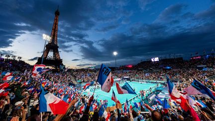 Les Bleus du cécifoot, champions paralympiques à Paris, samedi 7 septembre 2024. (PABLO DONDERO/ZUMA PRESS WIRE/SH / SIPA)