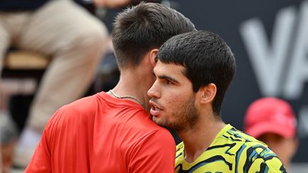 Carlos Alcaraz éliminé dès le 3e tour du Masters 1000 de Rome, le 15 mai 2023. (TIZIANA FABI / AFP)