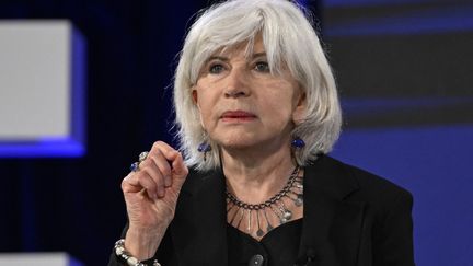 L'économiste Laurence Tubiana, le 17 avril 2024, à Washington (Etats-Unis). (CELAL GUNES / ANADOLU / AFP)