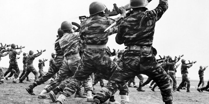 Entraînement de membres de l'OLP au Liban (1967) (AFP)