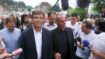 &nbsp; (L'ex ministre des Finances grec Yanis Varoufakis était l'invité d'honneur de l'ex ministre de l'Economie Arnaud Montebourg à la Fête de la Rose © SIPA | JC Tardivon)