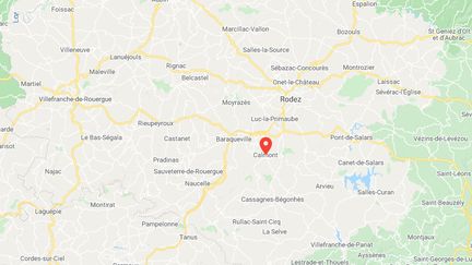 Une femme âgée de 48 ans a été tuée à l'arme blanche dimanche 31 juillet à Calmont, à une vingtaine de kilomètres au sud de Rodez (Aveyron). (GOOGLE MAPS)