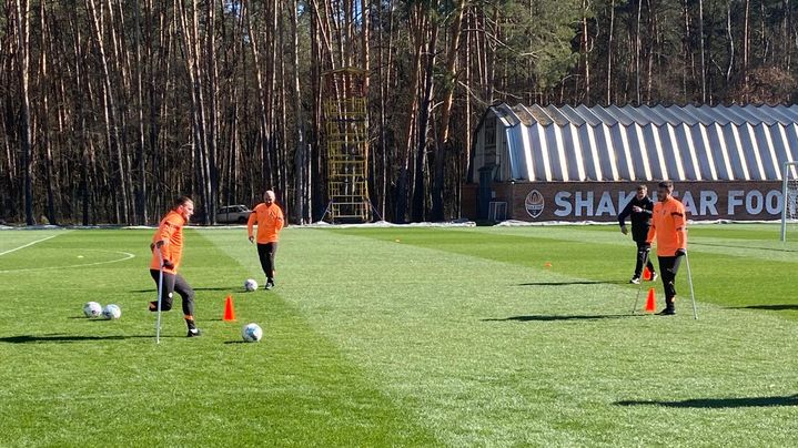 Premier entraînement de l'équipe de footballeurs amputés du Shakhtar FC (Camille Magnard / RADIO FRANCE)