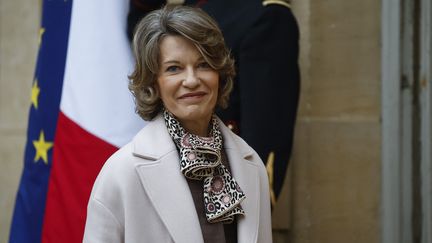 Anne Genetet, ministre de l'Éducation nationale, le 23 septembre 2024, à l'Hôtel Matignon, à Paris. (YOAN VALAT / MAXPPP)