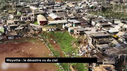 Mayotte : le désastre vu du ciel (franceinfo)