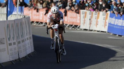 Clément Champoussin (AG2R-Citroën) ouvre son compteur sur la Vuelta lors de la 20e étape. (DYLAN MEIFFRET / MAXPPP)