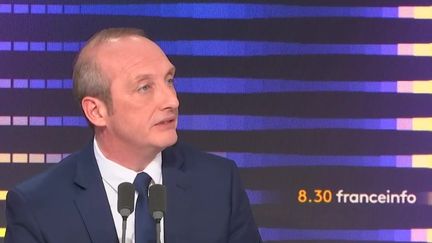 Laurent Marcangeli, président du groupe Horizons à l'Assemblée nationale, invité du 8h30 franceinfo mercredi 21 août. (FRANCEINFO / RADIO FRANCE)