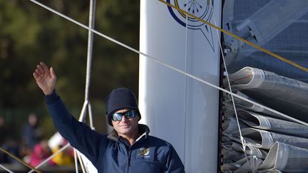 Le skipper Sébastien Josse aux Sables-d'Olonne le 6 novembre 2016. (LOIC VENANCE / AFP)