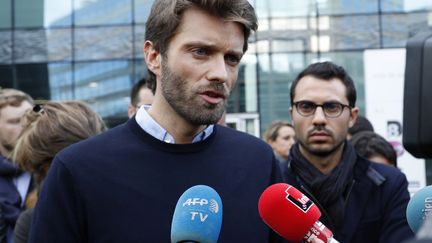 Le journaliste Antoine Genton, président de la SDJ d'I-Télé, le 17 octobre 2016. (FRANCOIS GUILLOT / AFP)