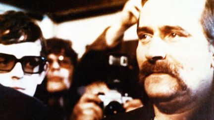 Lech Walesa dans &quot;L&#039;homme de fer&quot; d&#039;Andrzej Wajda, palme d&#039;or à Canne en 1981
 (Collection Cinéma / AFP)