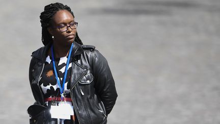 Sibeth Ndiaye, alors conseillère presse de l'Elysée, le 14 mai 2017, à Paris. (MARTIN BUREAU / AFP)