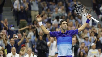 Novak Djokovic se qualifie pour la finale de l'US Open après sa victoire face à Alexander Zverev. (SARAH STIER / GETTY IMAGES NORTH AMERICA)