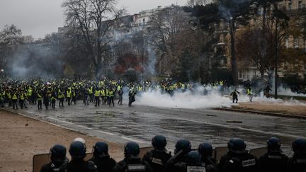 La mobilisation des "gilets jaunes" le 1er décembre 2018 à Paris. (ABDULMONAM EASSA / AFP)