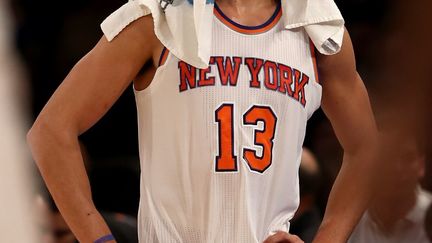 Joakim Noah lors de sa saison 2016-2017 avec les Knicks de New York. (ELSA / GETTY IMAGES NORTH AMERICA)