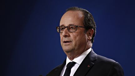 François Hollande lors d'un sommet européen à Bruxelles (Belgique), le 20 octobre 2016. (ALEXANDROS MICHAILIDIS / SOOC / AFP)