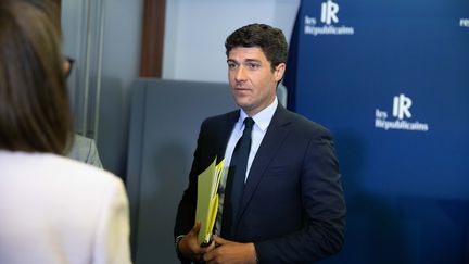 Le député Les Républicains du Lot Aurélien Pradié, le 9 juin 2020 à Paris. (CHRISTOPHE MORIN / MAXPPP)