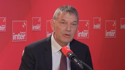 Philippe Lazzarini, commissaire général de l'UNRWA, l'agence de l'ONU pour les réfugiés palestiniens, sur France Inter le 9 novembre 2023. (RADIOFRANCE / FRANCE INTER)