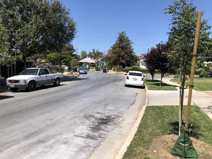 A Winnetka, quartier du nord-ouest de Los Angeles, il fait plus chaud que presque partout ailleurs dans la ville.&nbsp; (LOIC PIALAT / RADIO FRANCE)