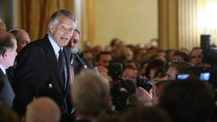 Dominique de Villepin à la Maison de l'Amérique latine à Paris le 27 octobre 2009 (© AFP Thomas Coex)