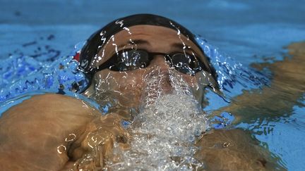 Le nageur Florent Marais,&nbsp;a décroché la médaille de bronze sur 100 m dos dans la catégorie S10, le 2 septembre 2021 aux Jeux paralympiques de Tokyo. (EMILIO MORENATTI / AP)