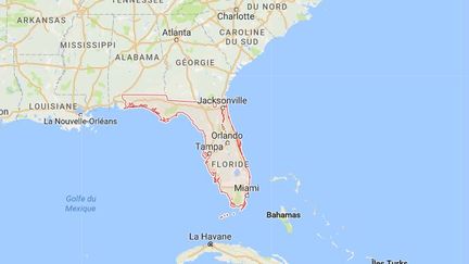 Capture écran Google Maps de la Floride, mercredi 12 juillet 2017. (GOOGLE MAPS)