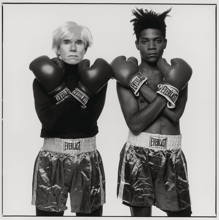 Jean-Michel Basquiat et Andy Warhol, cliché de Michael Halsband (1985), collection Würth. (DR)