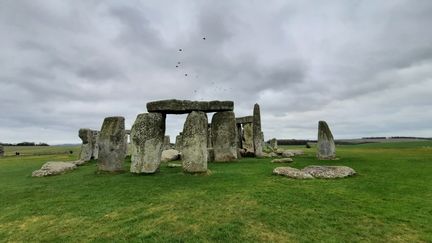 Le site de Stonehenge, dans le Wiltshire, en Angleterre, février 2024. (RICHARD PLACE / RADIO FRANCE)