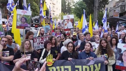 7-Octobre : des proches d'otages ont manifesté devant la résidence de Benyamin Netanyahou (France 2)