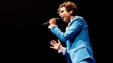 Mika chante au&nbsp;Mediolanum Forum à Milan en Italie, en septembre 2019. (MAIRO CINQUETTI / NURPHOTO)