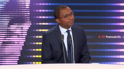 Pap Ndiaye, le ministre de l'Education, était l'invité de franceinfo, lundi 12 septembre 2022.&nbsp; (FRANCEINFO / RADIOFRANCE)