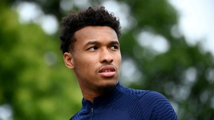 Le Français Boubacar Kamara à Clairefontaine, le 29 mai 2022. (FRANCK FIFE / AFP)