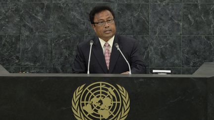 Le président du Palau,&nbsp;Tommy Esang Remengesau, est à l'origine de cette décision. (ANDREW BURTON/POOL / EPA/GETTY IMAGES POOL)