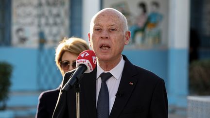 Le président tunisien, Kais Saied à Tunis (Tunisie), le 17 décembre 2022. (KHALED NASRAOUI / DPA / AFP)
