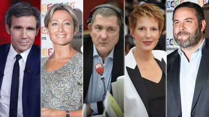 David Pujadas, Anne-Sophie Lapix, Yves Calvi, Natacha Polony, Bruce Toussaint... Où&nbsp;les retrouverez-vous à la rentrée ?&nbsp; (AFP / MAXPPP / SIPA)