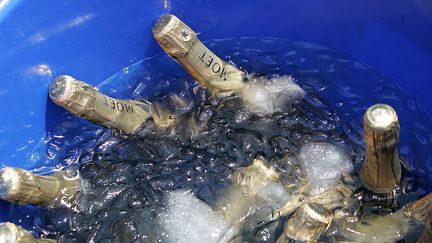 Des bouteilles de champagne Moët et Chandon, partenaire d'une coupe de polo aux Etats-Unis.&nbsp; (THE WASHINGTON POST VIA GETTY IM)