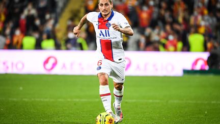 Marco Verratti lors de la défaite parisienne à Lens, jeudi dernier (1-0). (MATTHIEU MIRVILLE / MATTHIEU MIRVILLE)