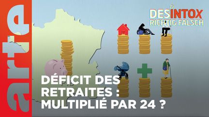 Désintox. Non, le déficit des retraites ne sera pas multiplié par 24 d'ici 2050. (ARTE/2P2L)