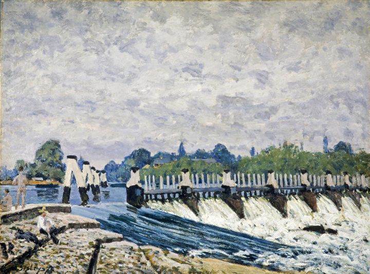 Alfred Sisley, "Molesey Weir, Hampton Court, Morning", 1874, National Galleries of Scotland (Edinburgh UK)
 (National Galleries of Scotland (Edinburgh UK))