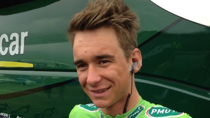 Bryan Coquard (Europcar) avec le maillot vert du Tour de France