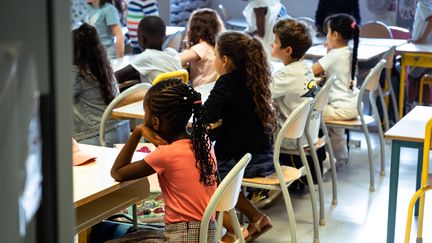 Journée de rentrée scolaire dans une école à Toulouse, le 4 septembre 2023. (ADRIEN NOWAK / HANS LUCAS / AFP)