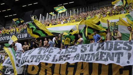 Les Ultras nantais de la Brigade Loire (DAMIEN MEYER / AFP)