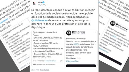 La Licra annonce, sur son compte Twitter, avoir contacté le ministre de la Santé. (CAPTURE D'ECRAN TWITTER / FRANCEINFO)