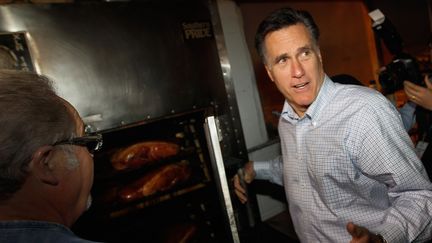 Mitt Romney en campagne en Caroline du Sud, le 18 janvier 2012. (JOE RAEDLE / GETTY IMAGES NORTH AMERICA / AFP)