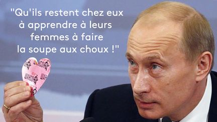 Le 14 février 2008, Vladimir Poutine s'attaque aux observateurs de l'OSCE chargés d'assurer la transparence de l'élection présidentielle russe. Et comme c'est la Saint-Valentin, il sort un petit cœur.
 (EDUARD KORNIYENKO / REUTERS)