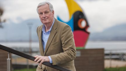 Le nouveau Premier ministre, Michel Barnier, le 17 janvier 2024 à Aix-les-Bains (Savoie). (THIERRY GUILLOT / MAXPPP)