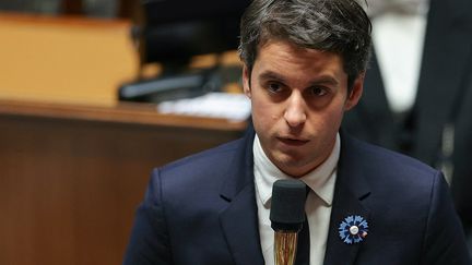 Le ministre de l'Education, Gabriel Attal, à l'Assemblée nationale, à Paris, le 7 novembre 2023. (THOMAS SAMSON / AFP)