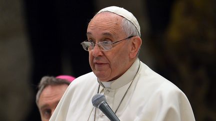 Le pape Fran&ccedil;ois, au Vatican, le 28 janvier 2015. (VINCENZO PINTO / AFP)