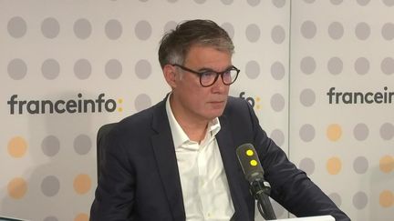 Olivier Faure, premier secrétaire du PS, lundi 10 juin sur franceinfo. (FRANCEINFO / RADIOFRANCE)