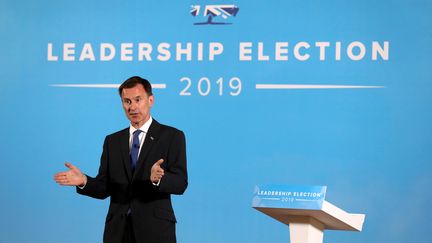 Le ministre britannique des Affaires étrangères, Jeremy Hunt, le 2 juillet 2019 à Belfast (Royaume-Uni). (PETER MORRISON / AFP)